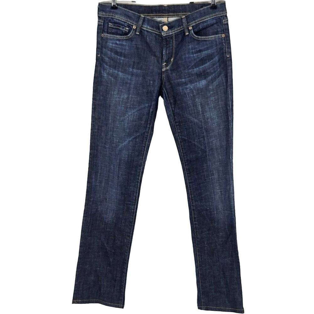Citizens of Humanity Dark Wash Distressed Straight Leg Jeans Womens Size 29